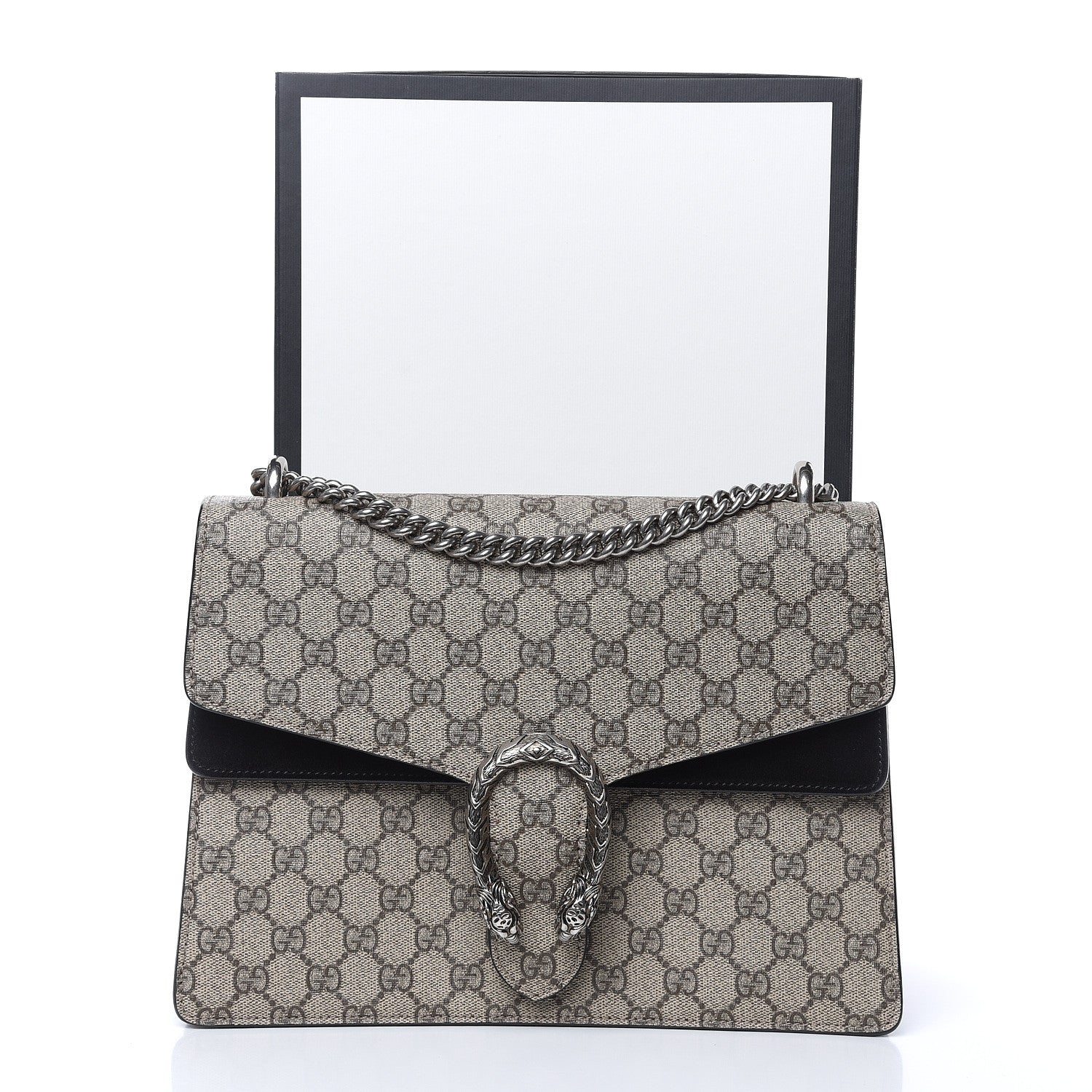 Gucci GG Supreme Monogram Medium Dionysus Shoulder Bag Black 12 of 12