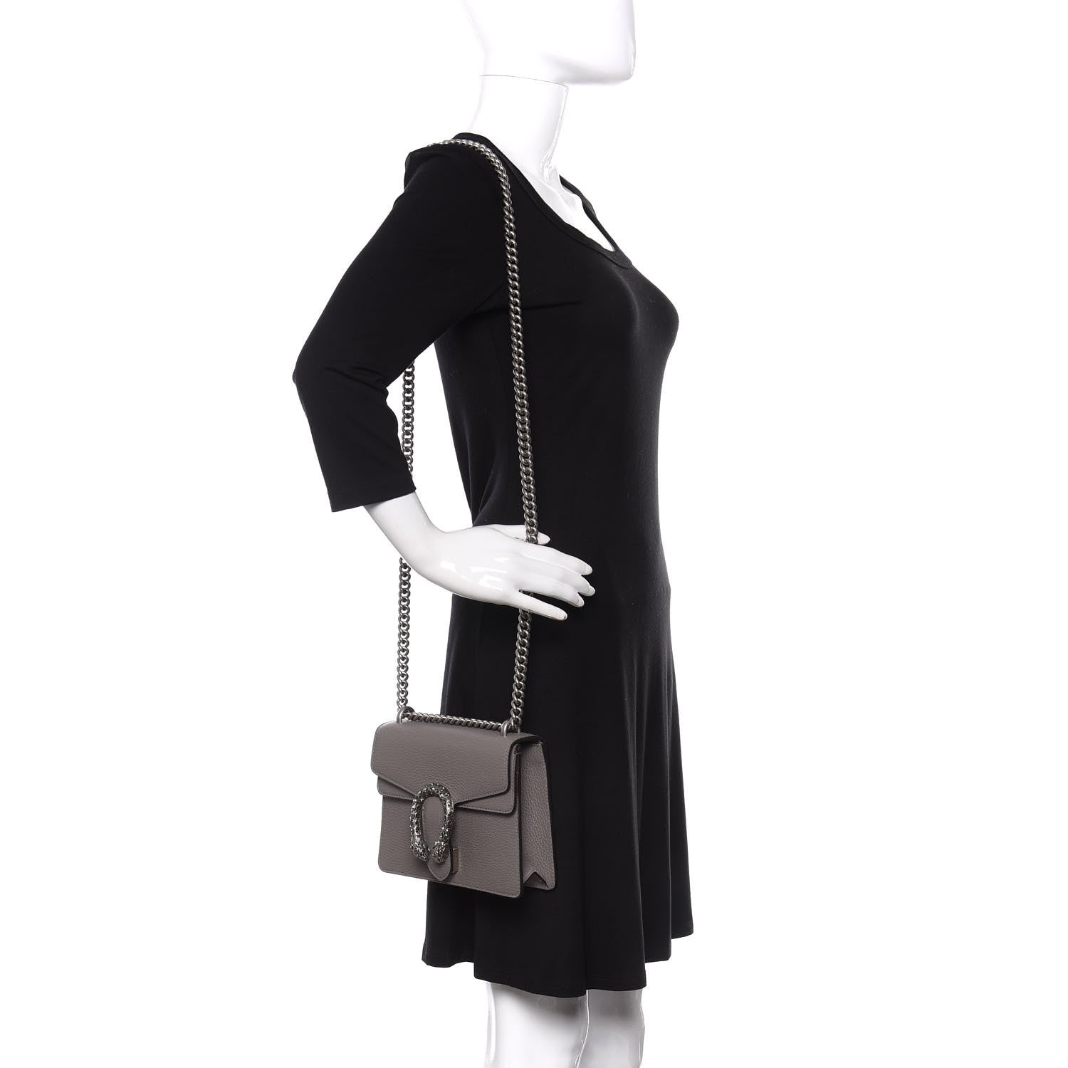 Gucci Calfskin Mini Dionysus Shoulder Bag Dusty Grey 2 of 11