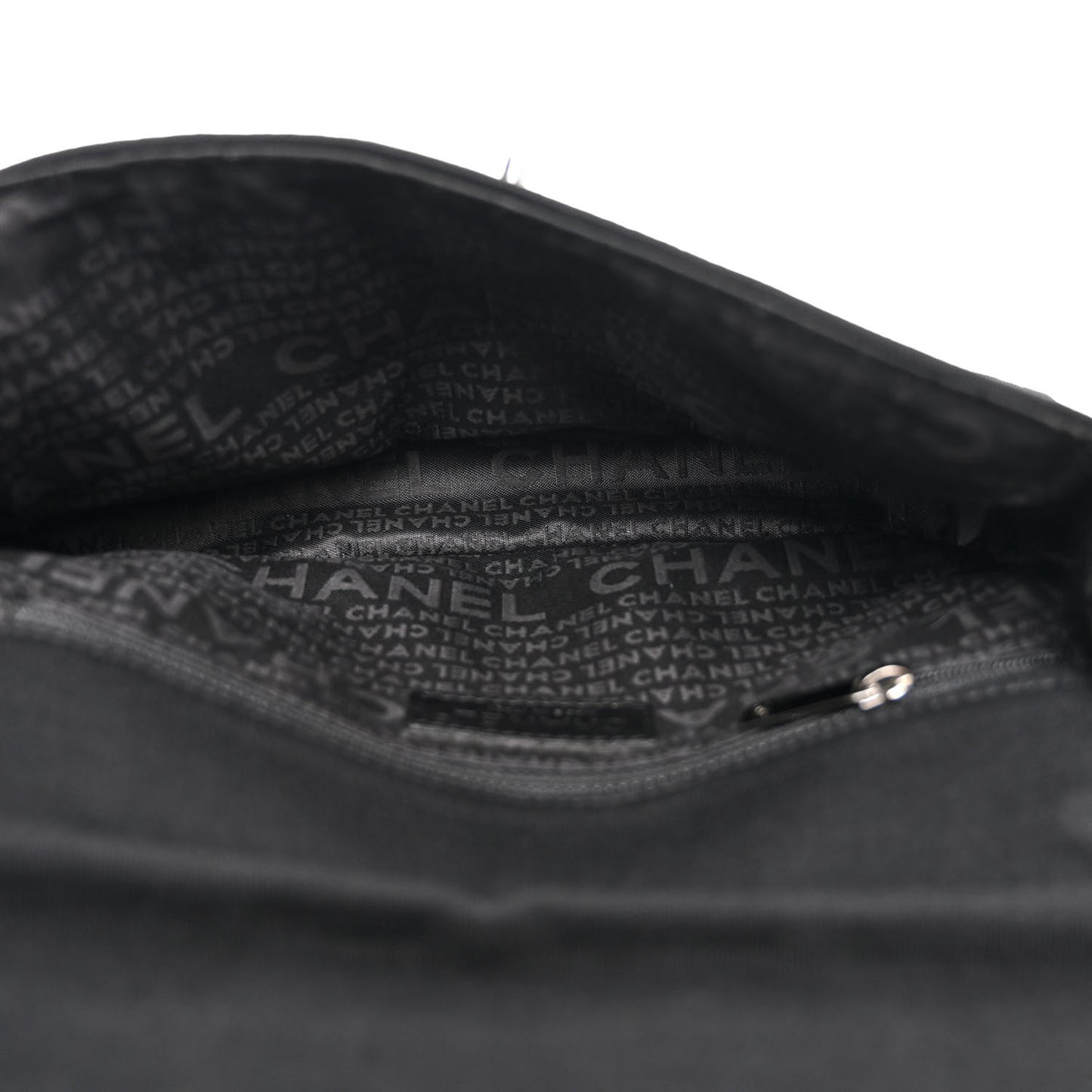 Jersey Quilted Single Flap Black