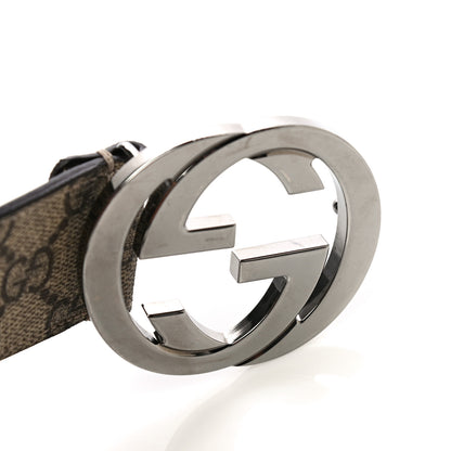 Gucci GG Plus Monogram Interlocking G Belt 80 32 Dark Brown 10 of 11