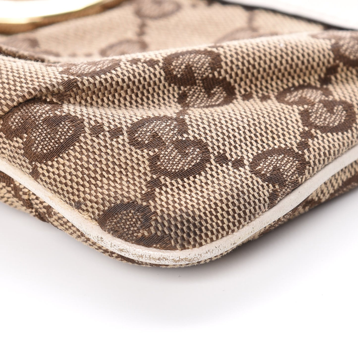 Monogram D Ring Wristlet White