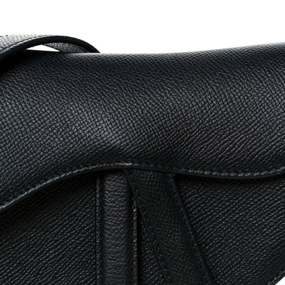 Christian Dior Grained Calfskin Mini Saddle Bag With Strap Black 8 of 11