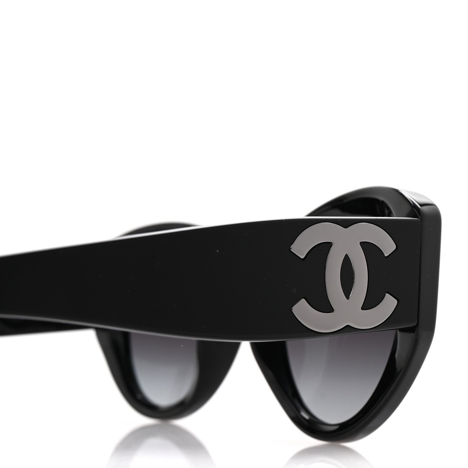 Chanel Acetate Butterfly Large CC Sunglasses 5492-A Black 7 of 8