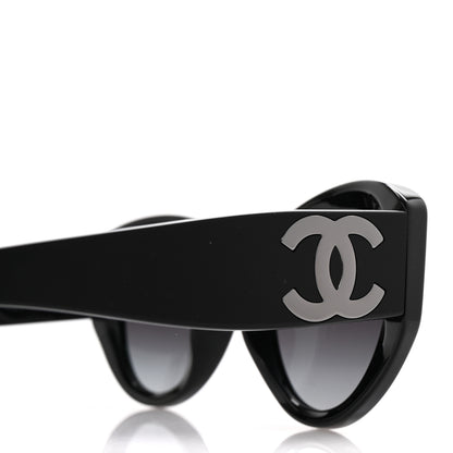 Chanel Acetate Butterfly Large CC Sunglasses 5492-A Black 7 of 8