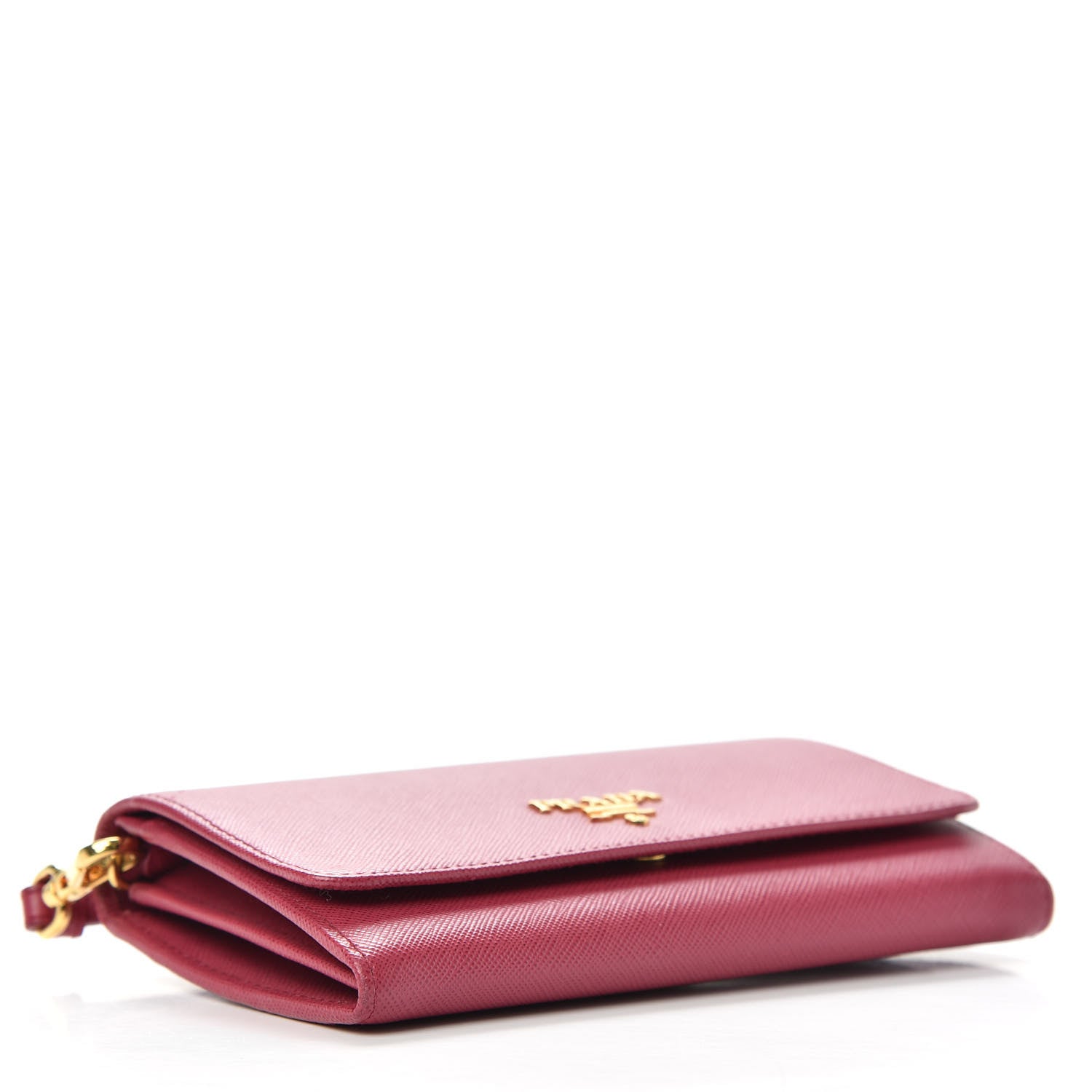 Prada Saffiano Metal Wristlet Peonia 4 of 5