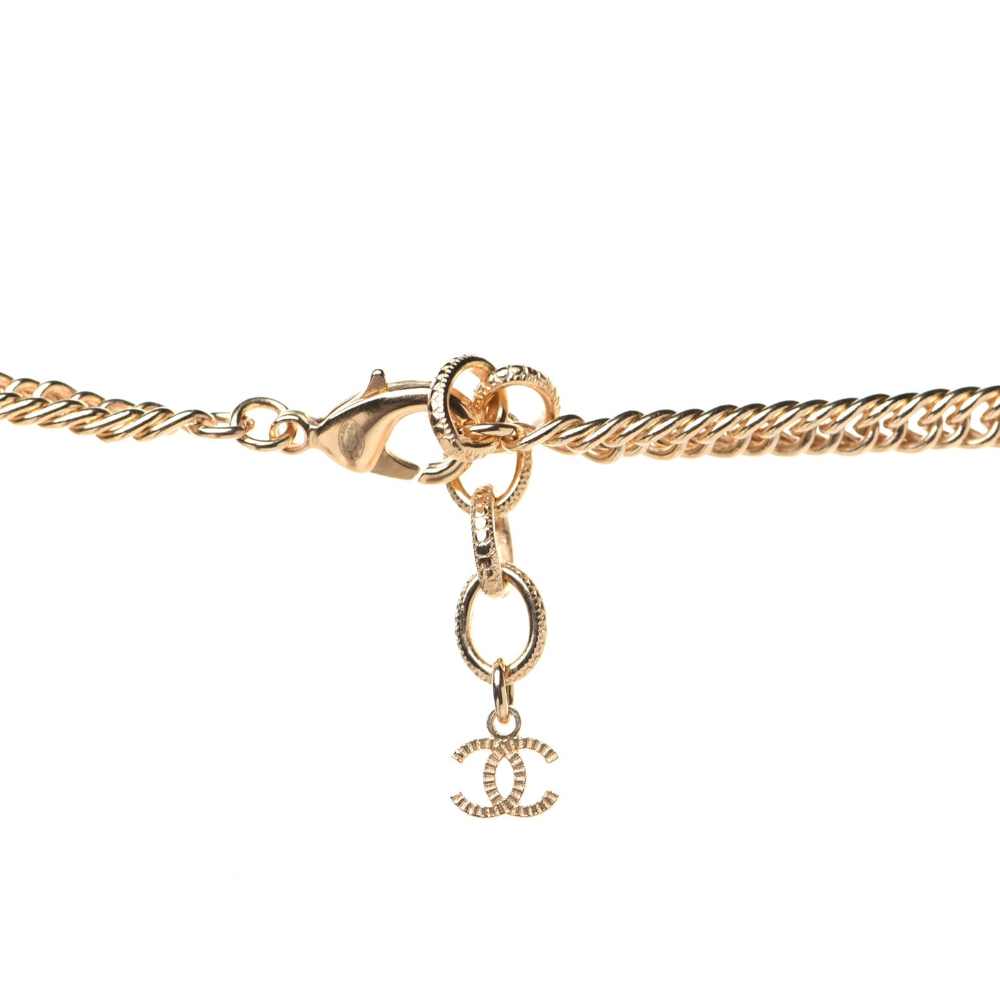ID Dog Tag Charm Necklace Gold