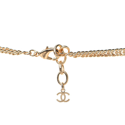 Chanel ID Dog Tag Charm Necklace Gold 7 of 9