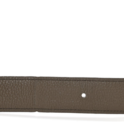 Hermes Togo Box 42mm Strie H Belt 95 Black Eucalyptus 9 of 10