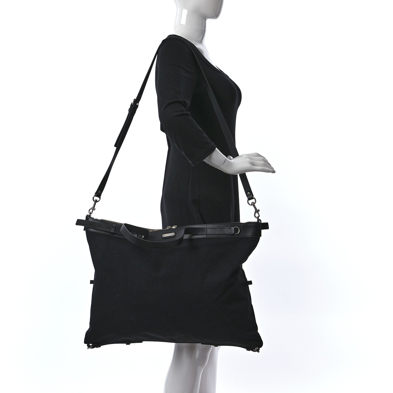 Saint Laurent Canvas ID Shopping Bag Black 2 of 10