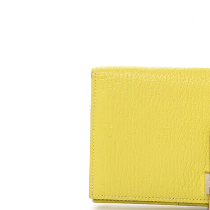 Hermes Chevre Mysore Bearn Gusset Wallet Lime 6 of 6