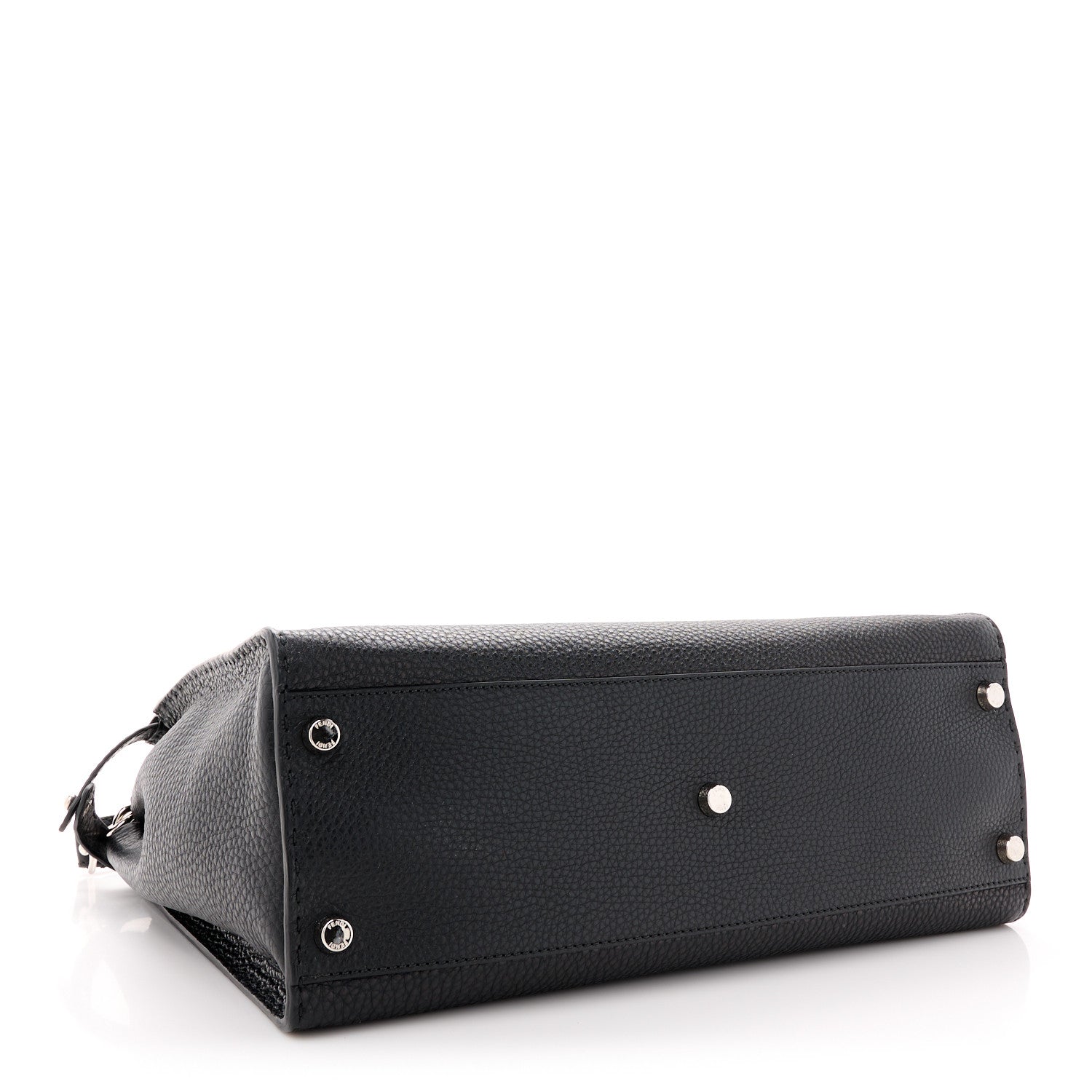 Fendi Cuoio Romano Selleria Monster Eyes Inlay Mens Large Peekaboo Iconic Essential Satchel Black Sunflower 4 of 10