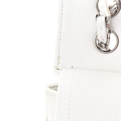 Chanel Caviar Quilted Medium Double Flap White 11 of 15