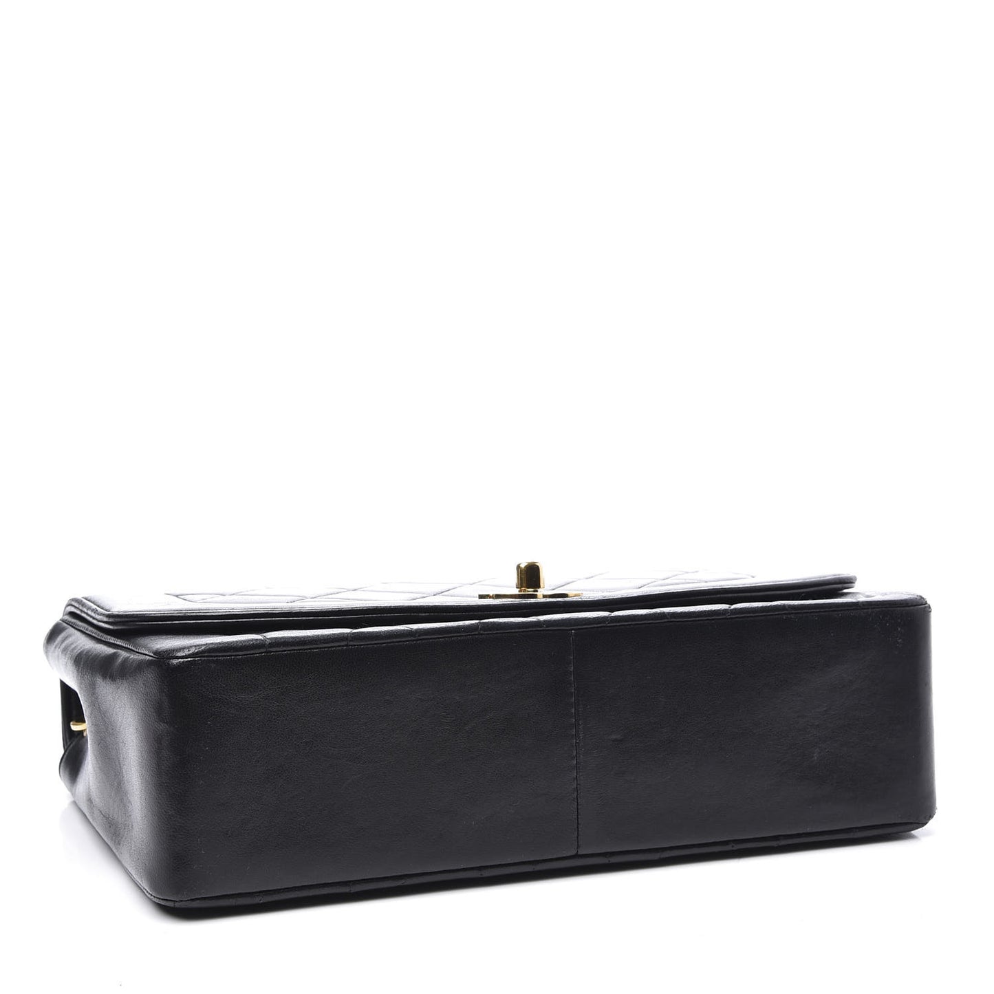 Lambskin Quilted Medium Single Flap Black
