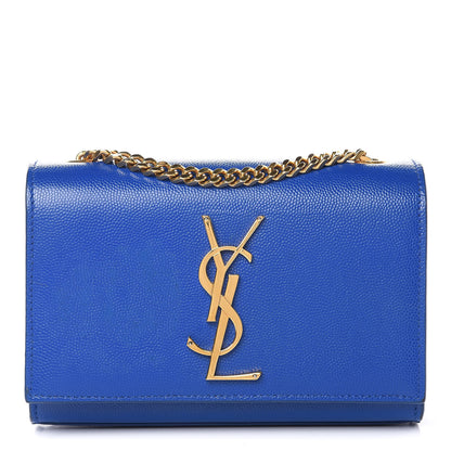 Saint Laurent Grain De Poudre Small Classic Monogram Kate Satchel Royal Blue 1 of 11