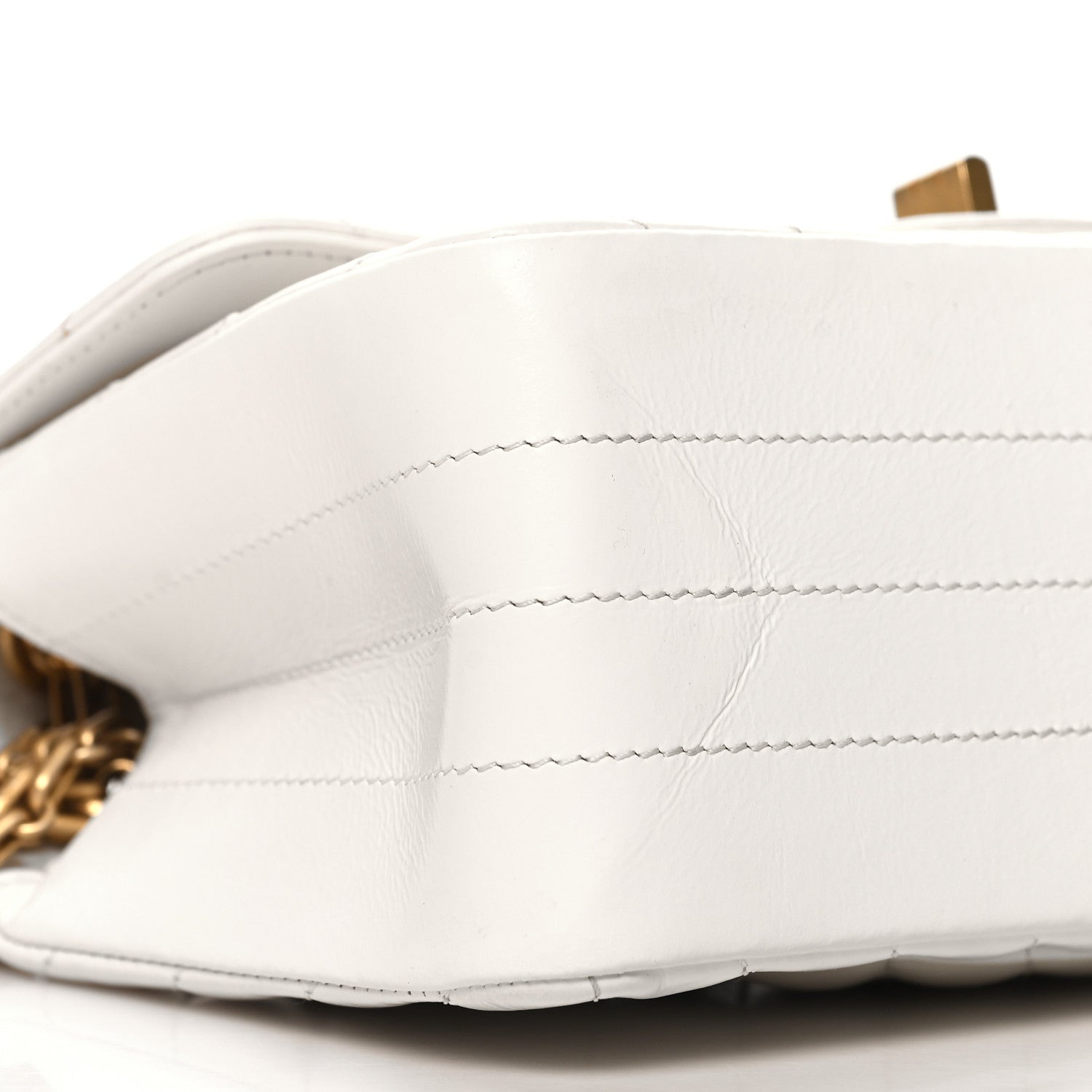 Chanel Aged Calfskin Chevron Quilted 2.55 Reissue Mini Flap White 9 of 10