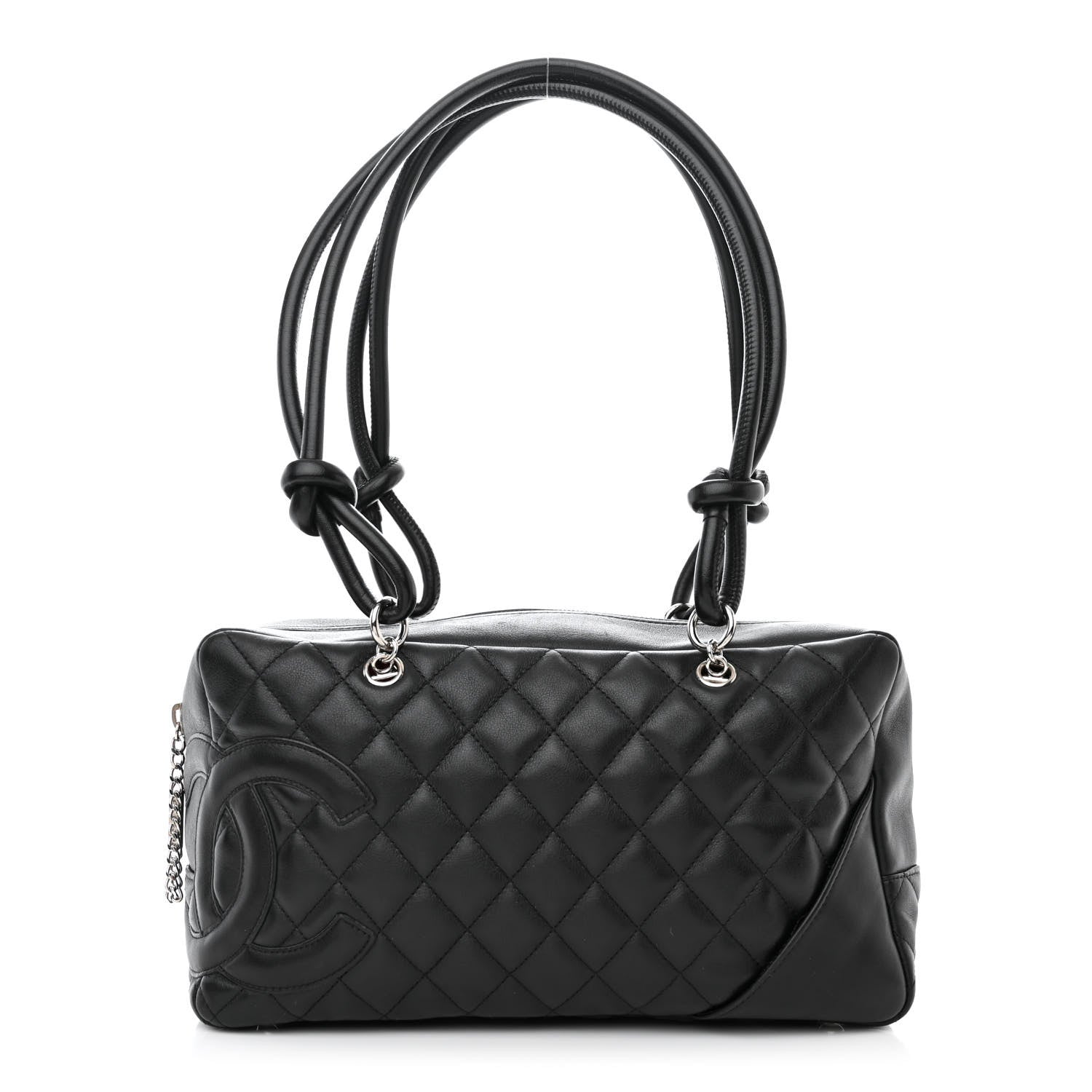 Chanel Calfskin Quilted Large Cambon Bowler Black 1 of 10