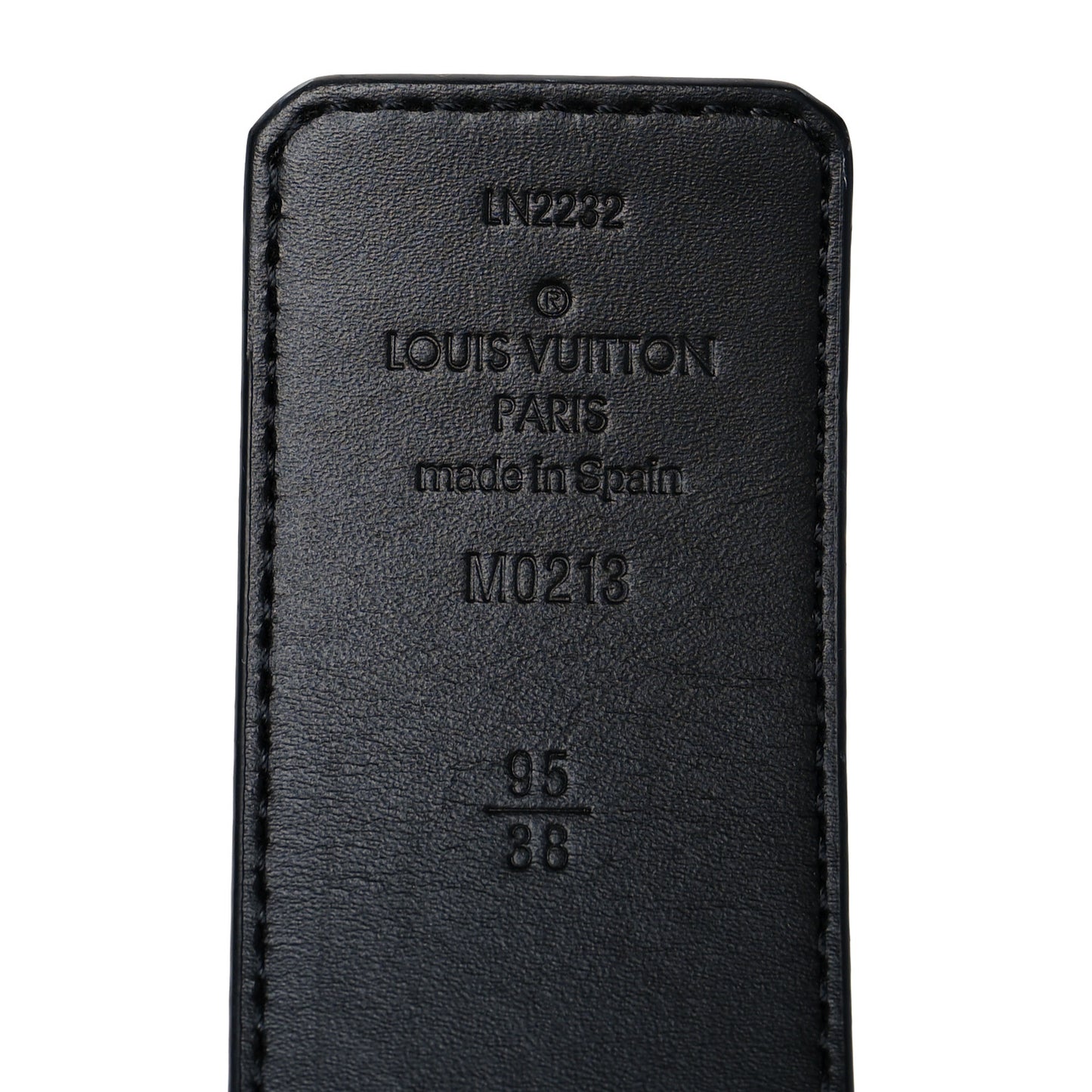Damier Graphite 40mm LV Initiales Belt 95 38