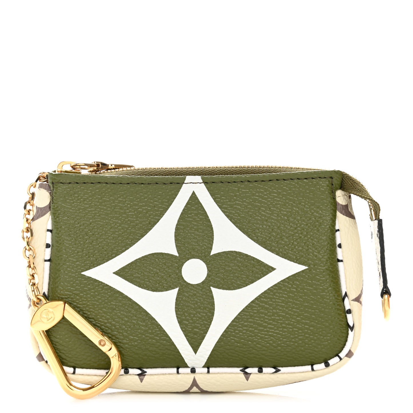 Monogram Giant Micro Pochette Accessories Kaki White