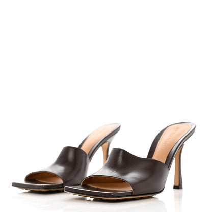 Bottega Veneta Lambskin Stretch Mule Sandals 37.5 Black 3 of 10