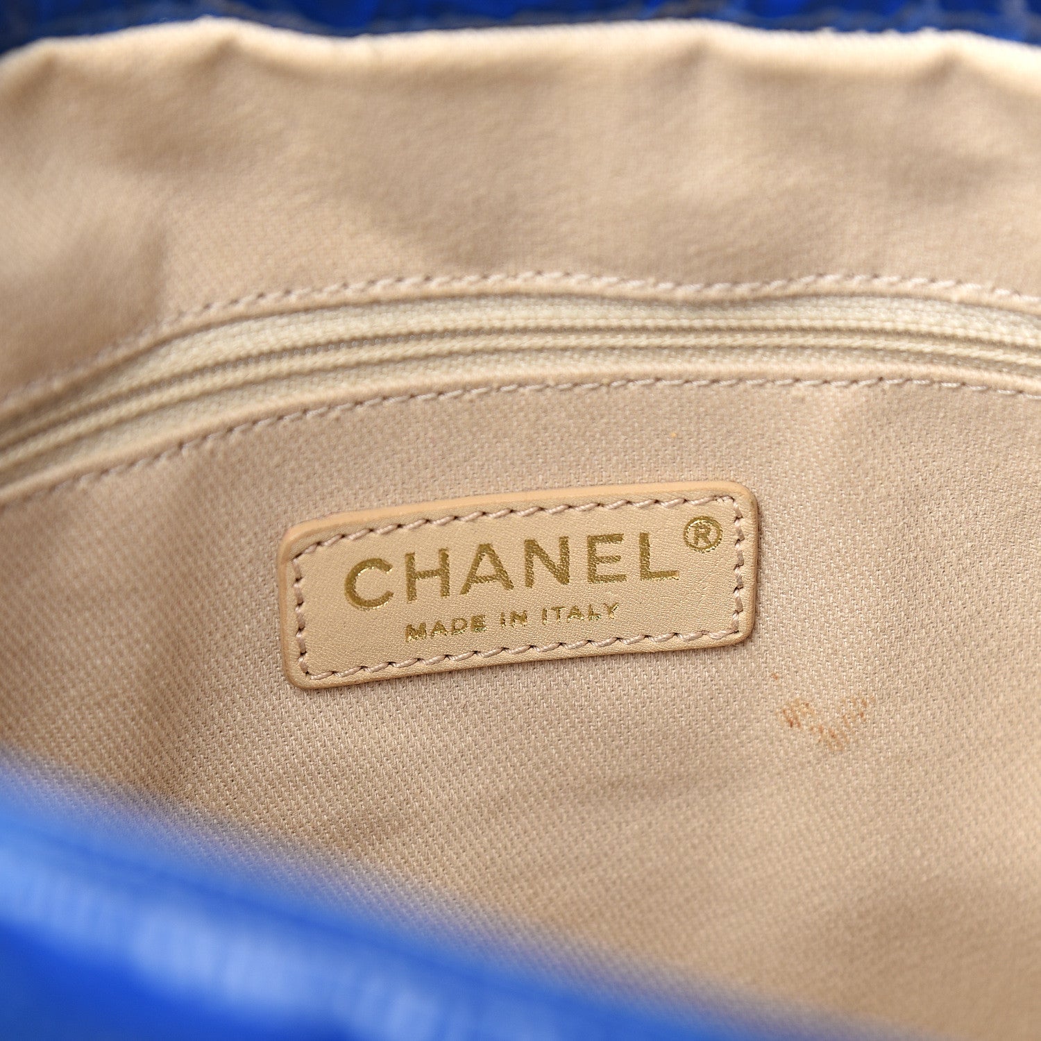 Chanel Patent Puzzle Tote Electric Blue 6 of 10