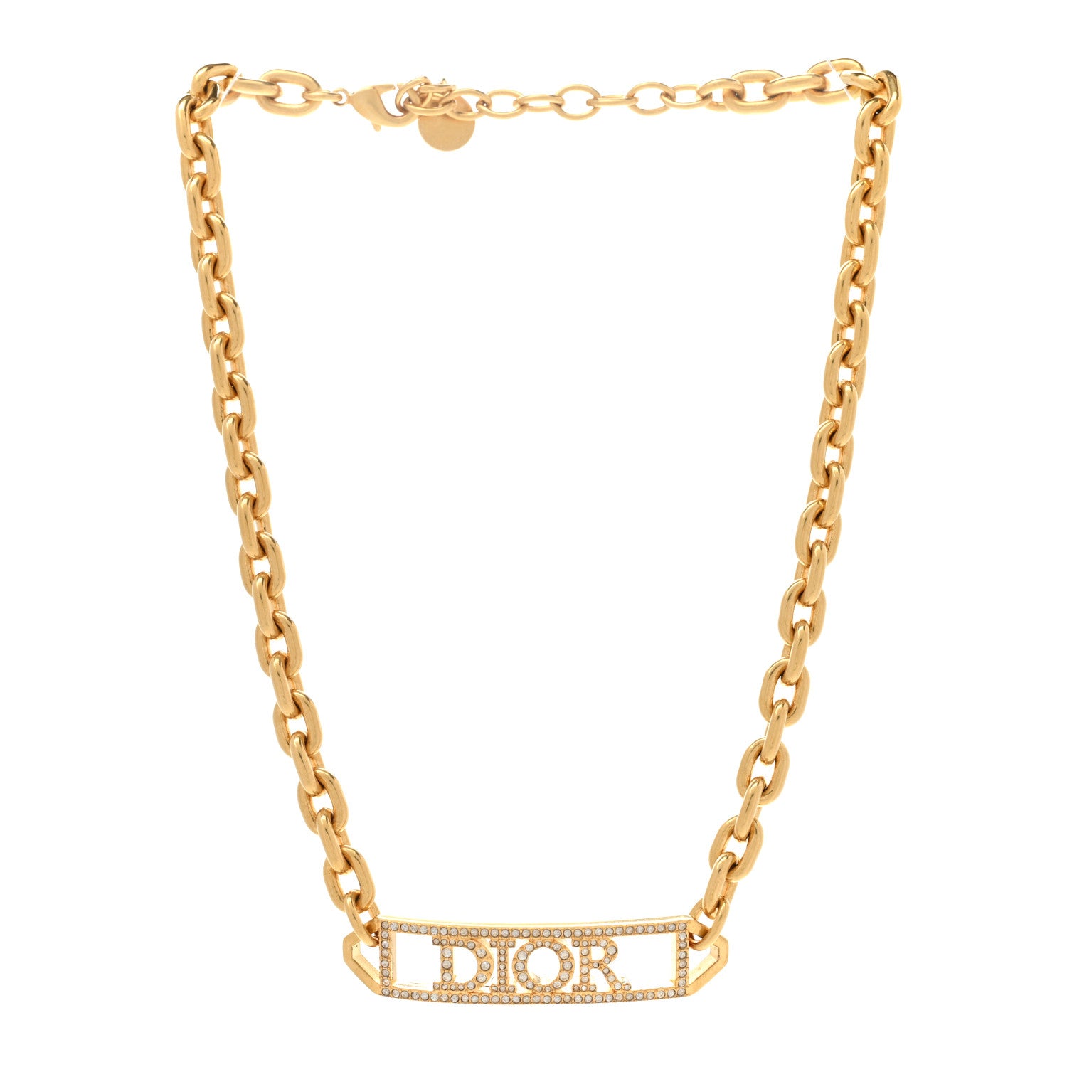 Christian Dior Metal Crystal Dio(r)evolution Choker Necklace Gold 3 of 7