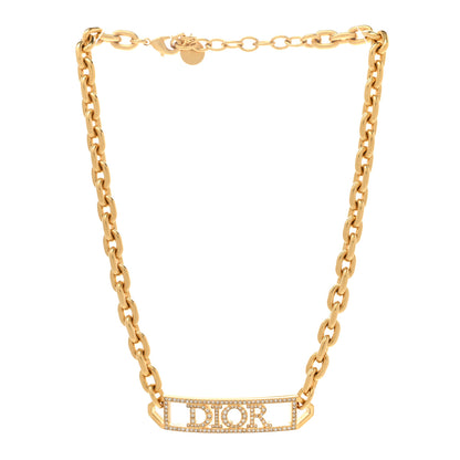 Christian Dior Metal Crystal Dio(r)evolution Choker Necklace Gold 3 of 7