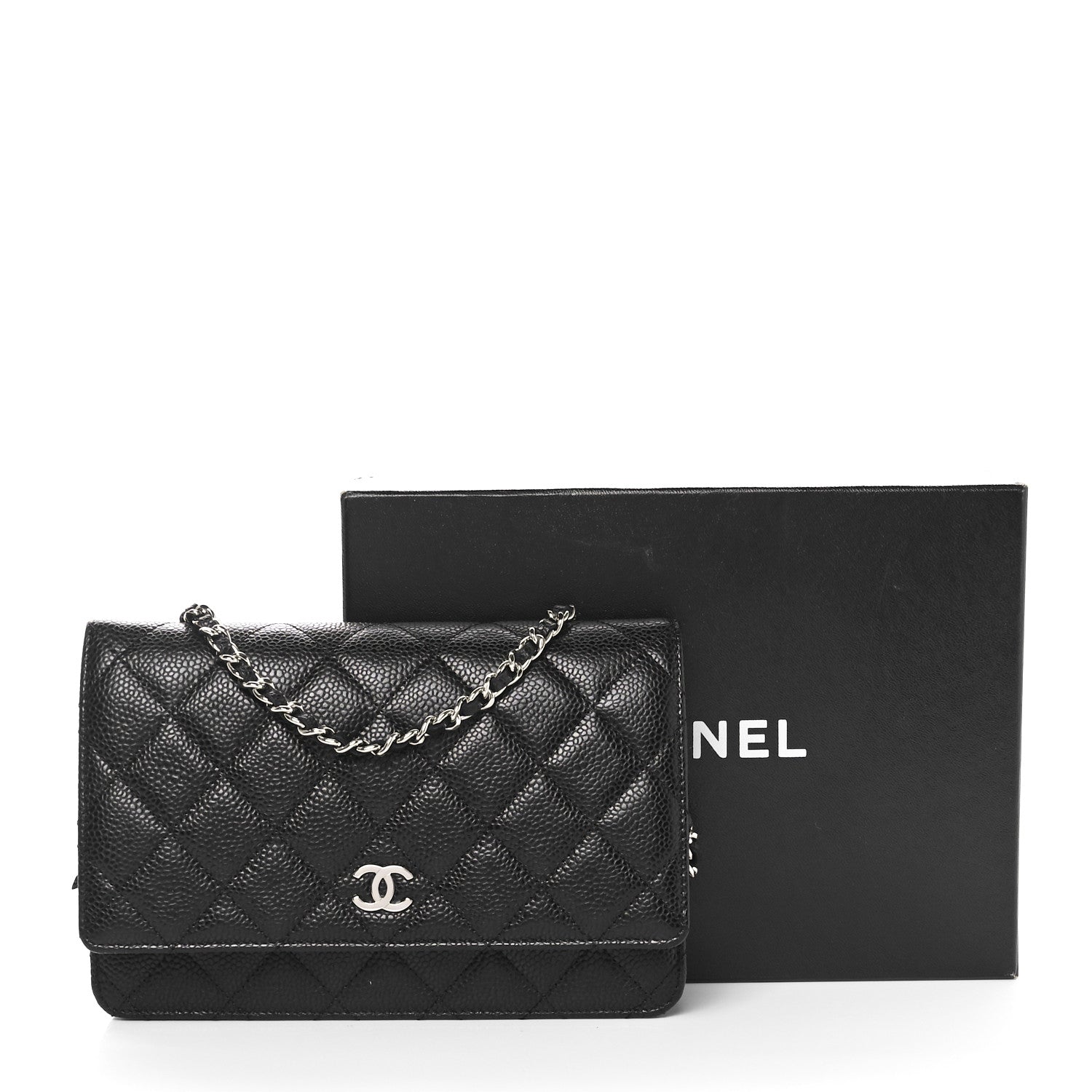 Chanel Caviar Quilted Wallet on Chain WOC Black 11 of 11