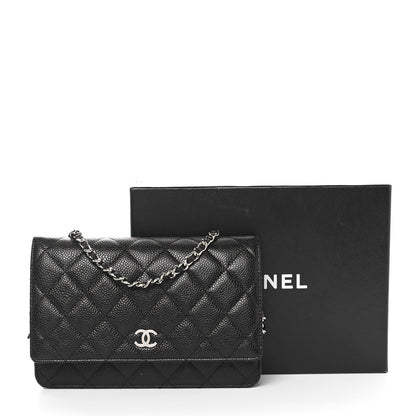 Chanel Caviar Quilted Wallet on Chain WOC Black 11 of 11