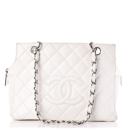 Chanel Caviar Quilted Petit Timeless Tote PTT White 1 of 15