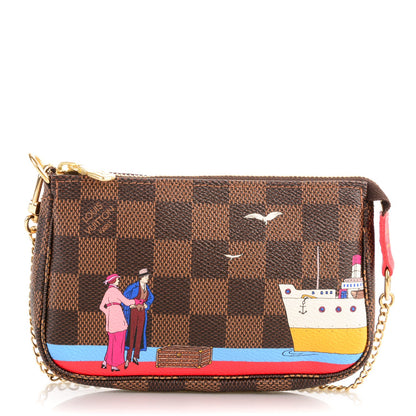 Louis Vuitton Damier Ebene 2016 Christmas Animation Mini Pochette Accessories 1 of 7