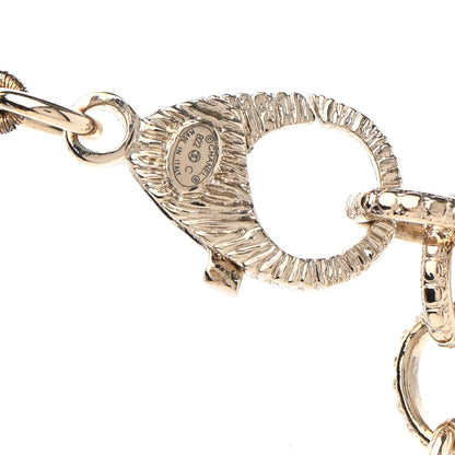 Chanel Pearl Crystal CC Camellia Short Necklace Gold 5 of 6