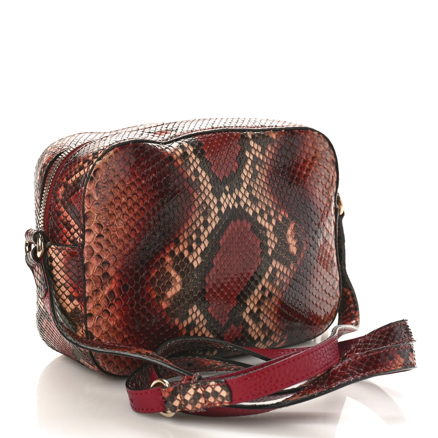 Snakeskin Small Soho Disco Bag Brown
