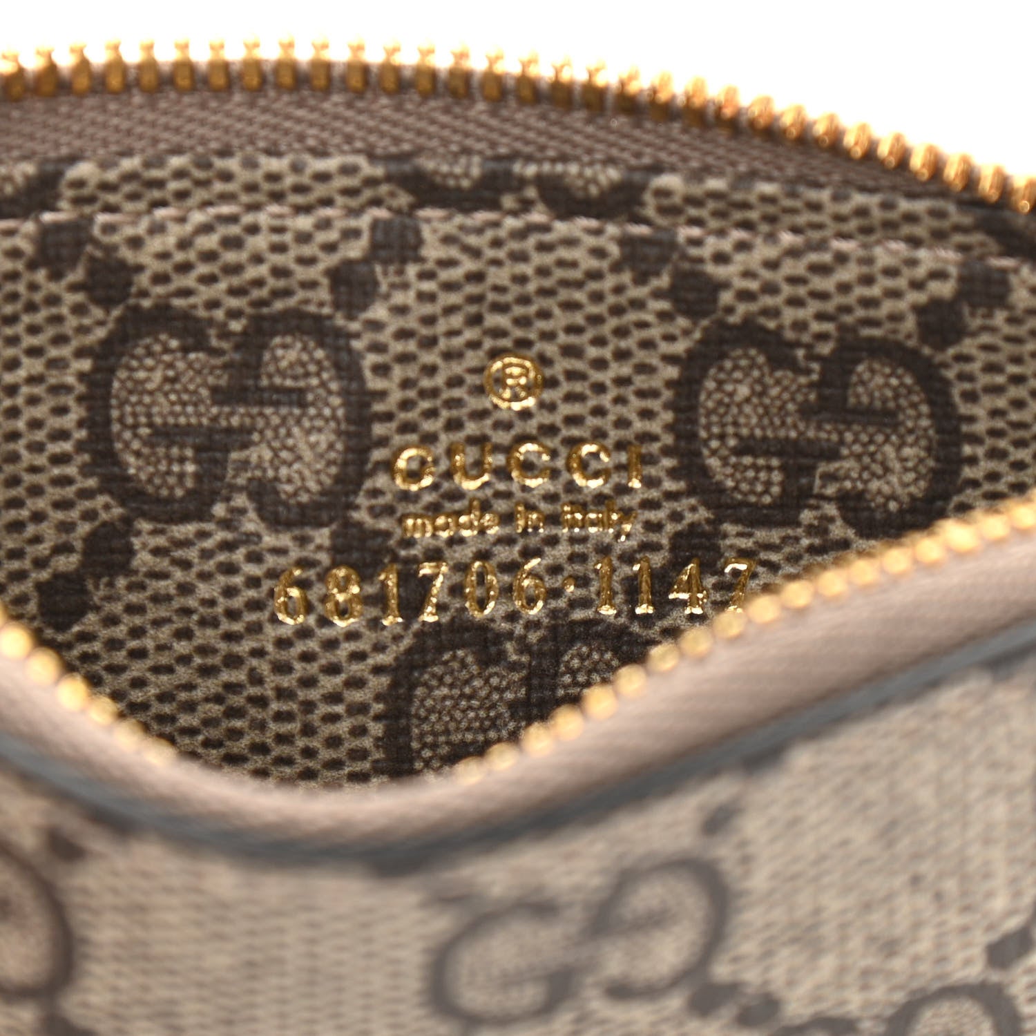 Gucci X BALENCIAGA GG Supreme Monogram Logo Card Case With Strap Beige Ebony 6 of 9