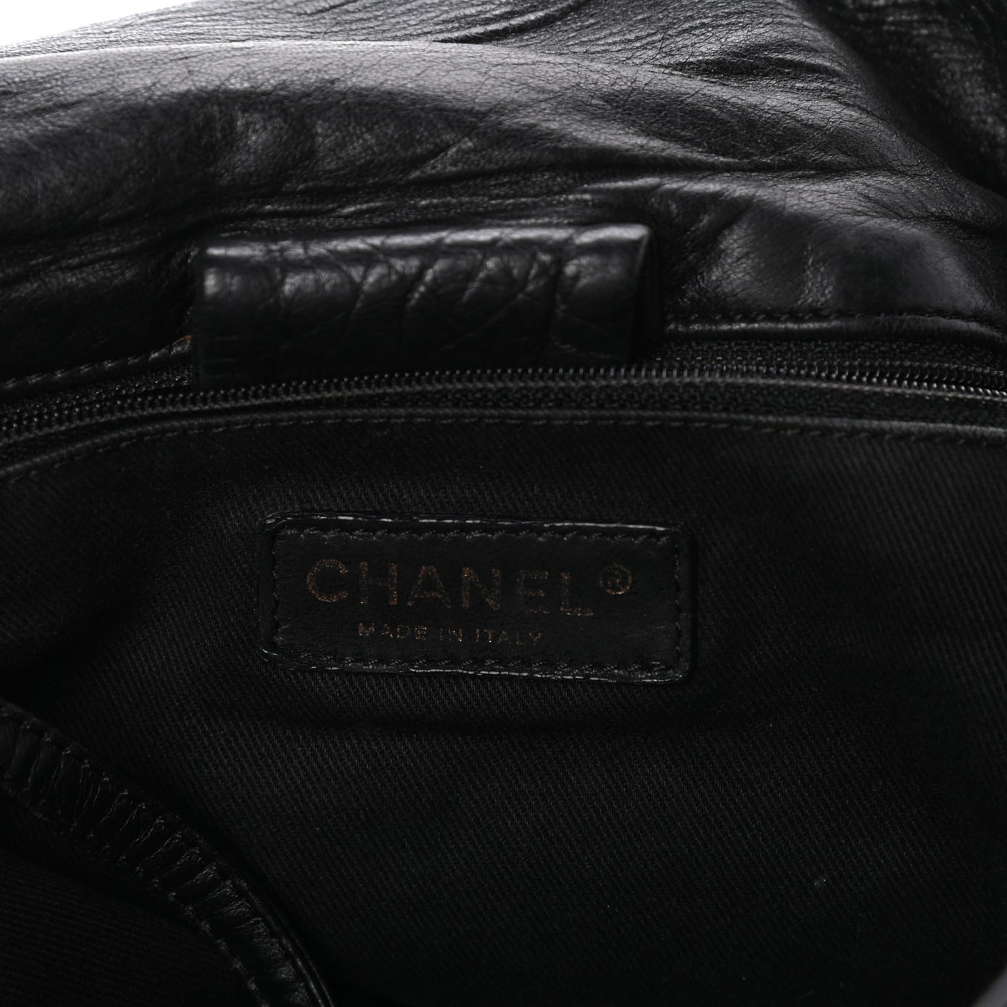 Lambskin Jersey Scales Flap Bag Black