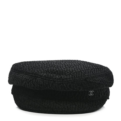 Chanel Viscose Silk Quilted CC Cap M Black 3 of 8