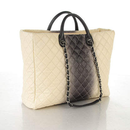 Chanel Caviar Ombre Large Shopping Tote White 3 of 7