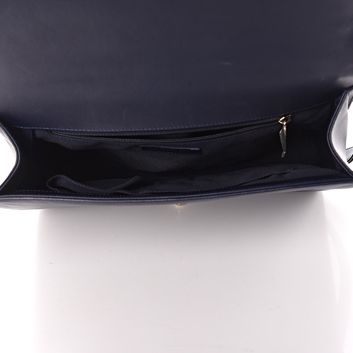 Lambskin Quilted Large Boy Flap Navy