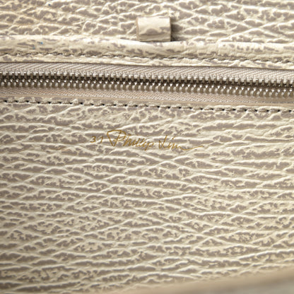 3.1 Phillip Lim Shark Embossed Textured Calfskin Large Pashli Satchel Ivory Dove 7 of 14