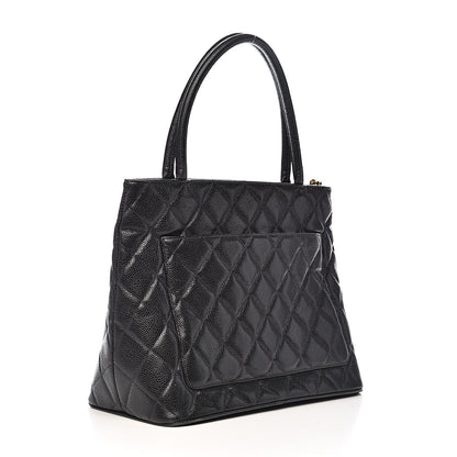 Chanel Caviar Quilted Medallion Tote Black 3 of 13