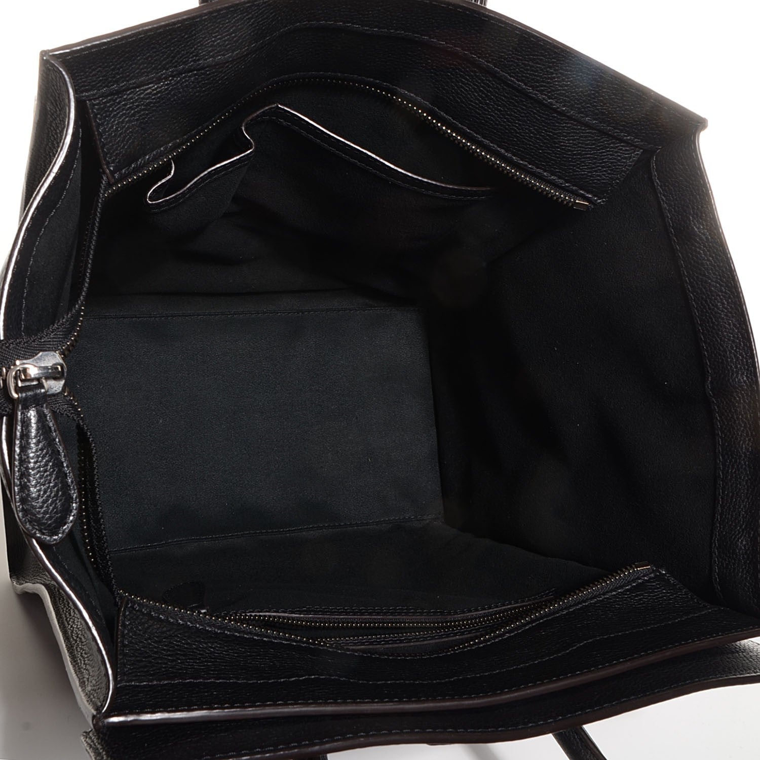 Celine Drummed Calfskin Mini Luggage Black 5 of 9