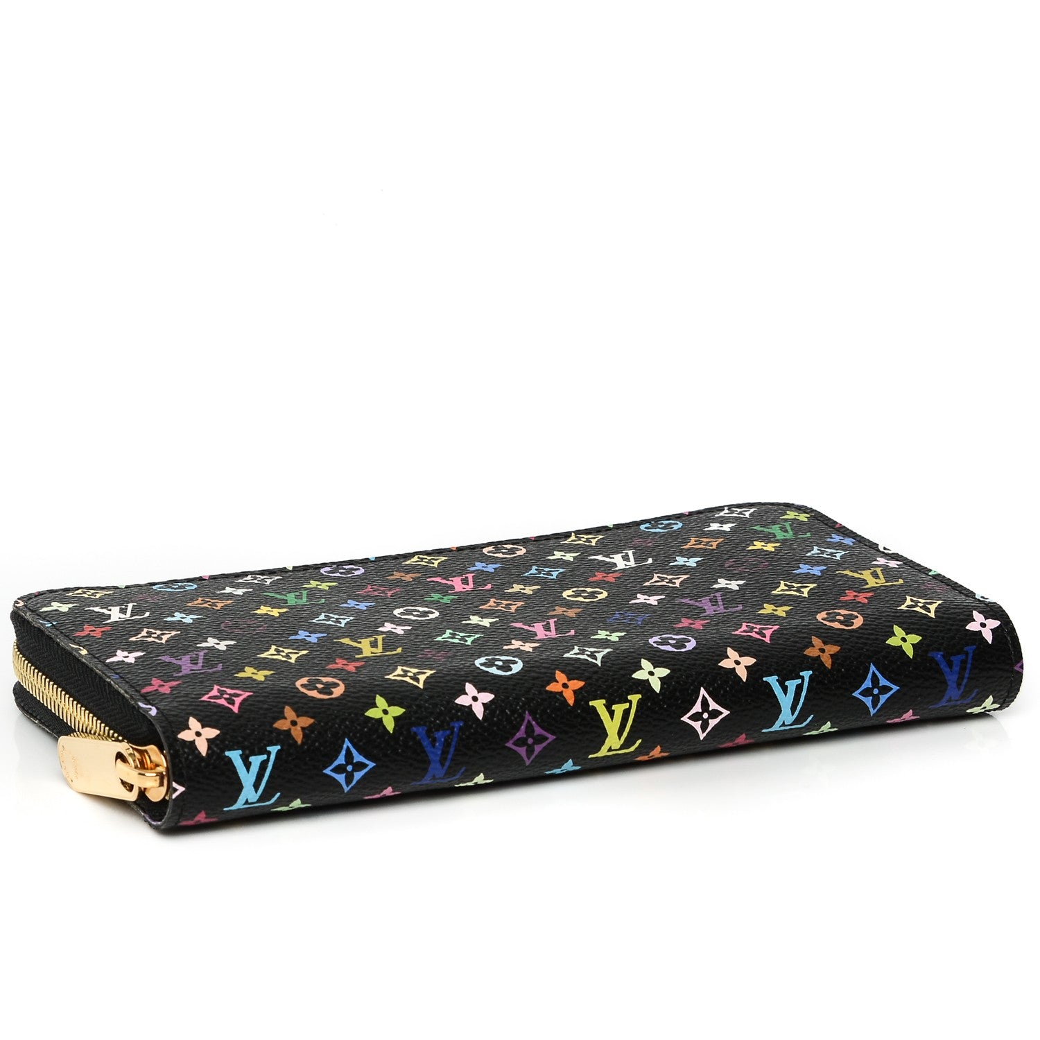 Louis Vuitton Monogram Multicolor Zippy Wallet Black Violet 4 of 6