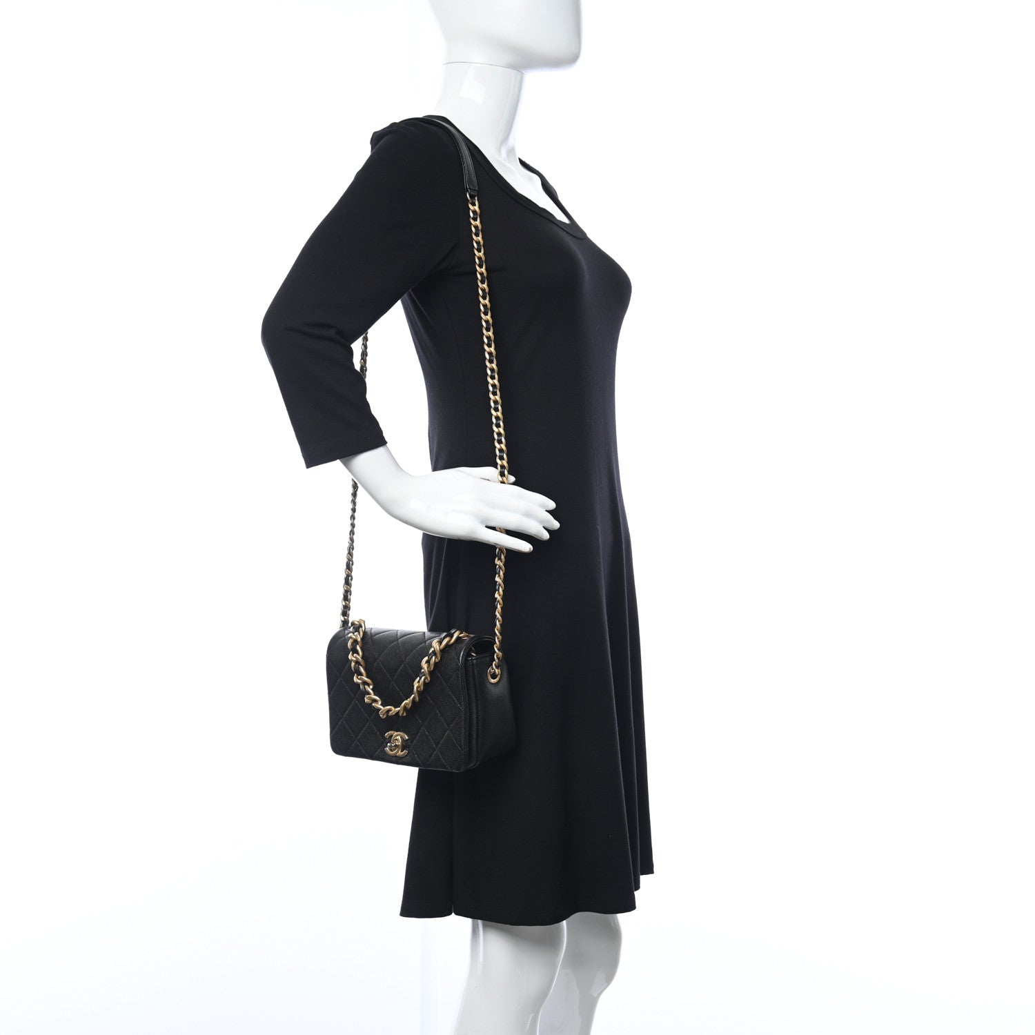 Chanel Caviar Quilted Small Fashion Therapy Flap Bag Black 3 of 11