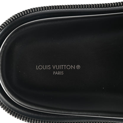 Louis Vuitton Satin Polka Dot Pool Pillow Flat Comfort Mule 42 Black White 7 of 8