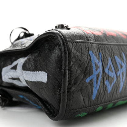 Balenciaga Agneau Graffiti All Over Classic Hardware S City Black Vert Rouge 10 of 11