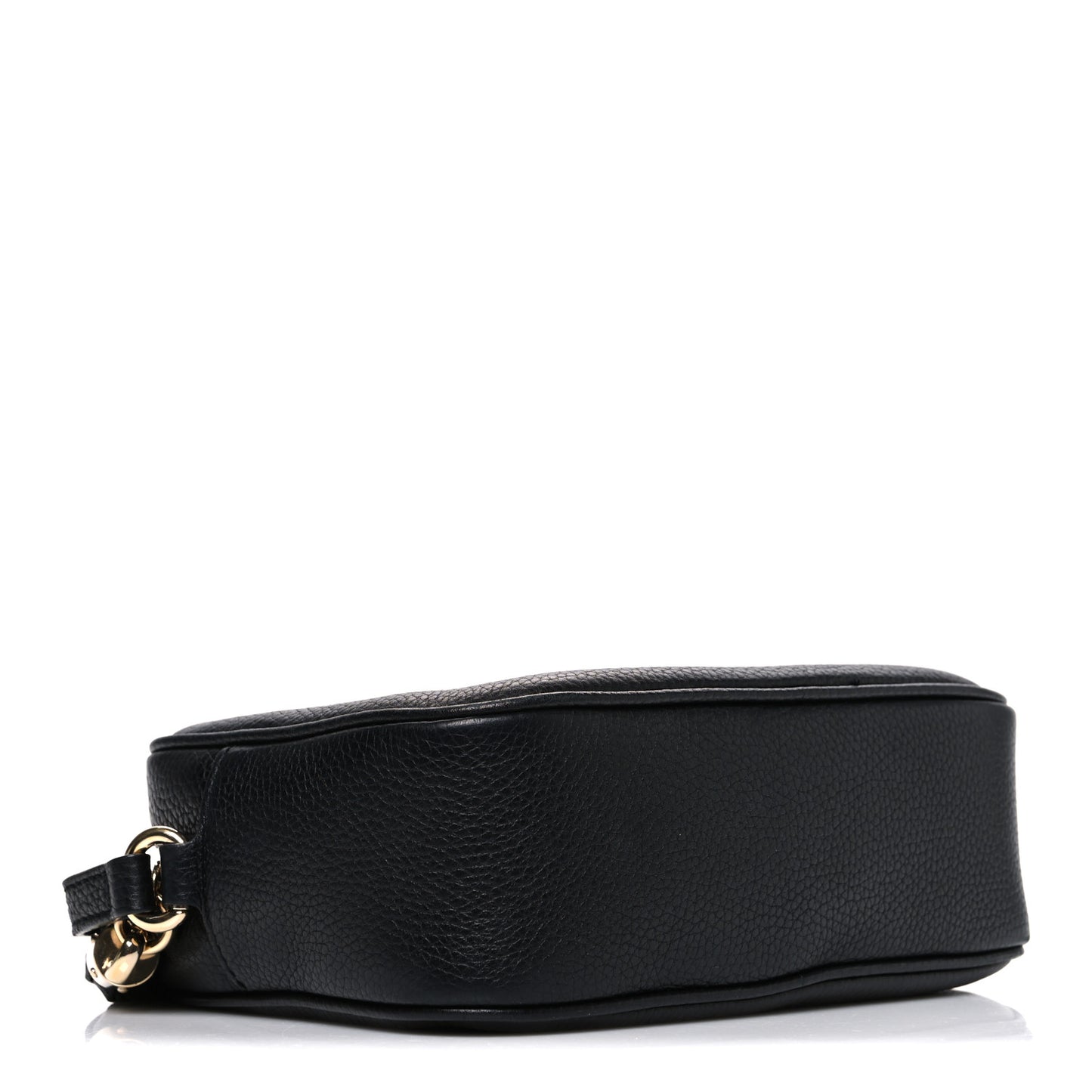 Pebbled Calfskin Small Soho Disco Bag Black