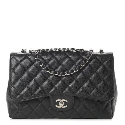 Chanel Caviar Quilted Jumbo Single Flap Black 1 of 17