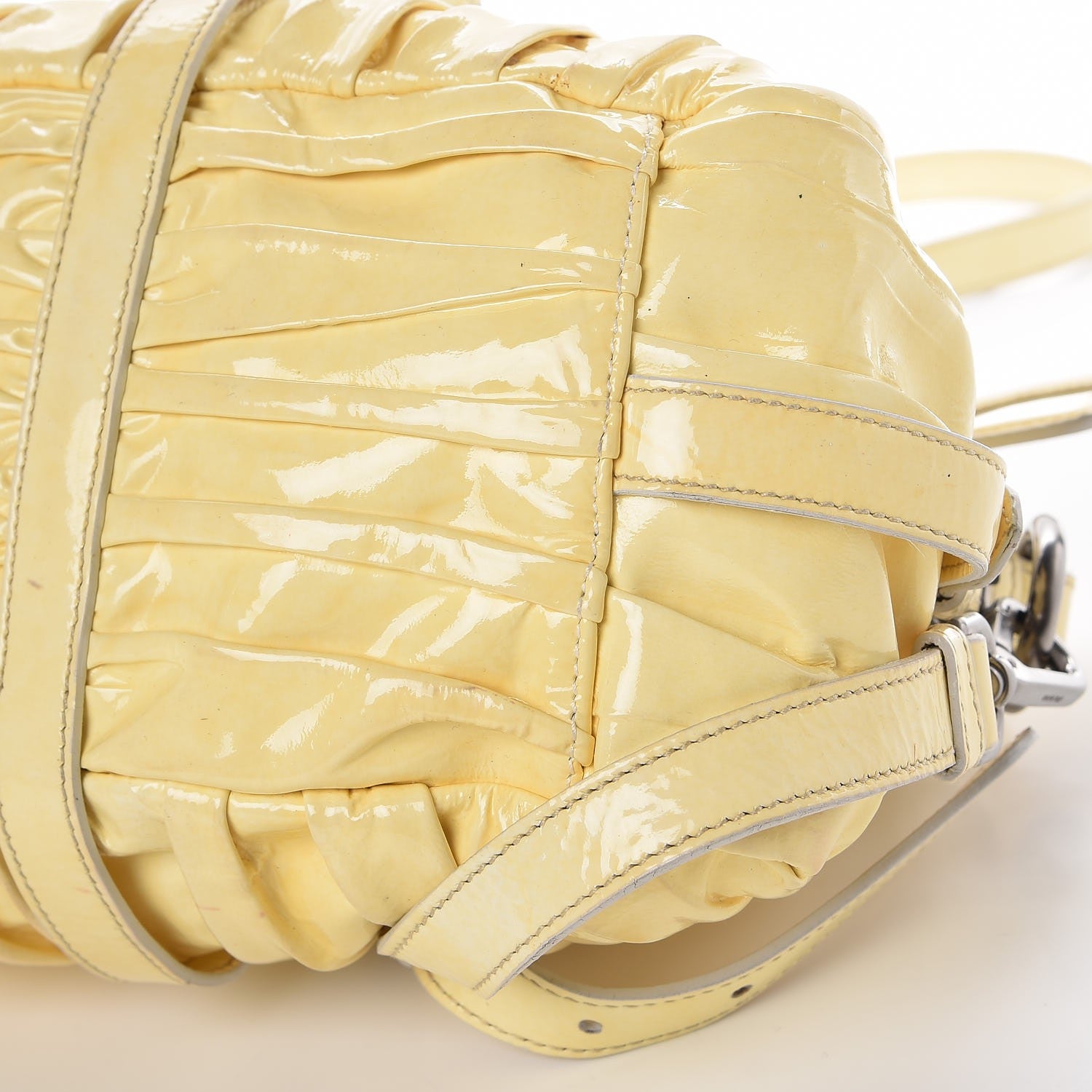 Prada Vernice Dressy Gaufre Shopping Satchel White 15 of 17