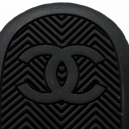 Chanel Satin Low Top CC Sneakers 37 Black 6 of 10
