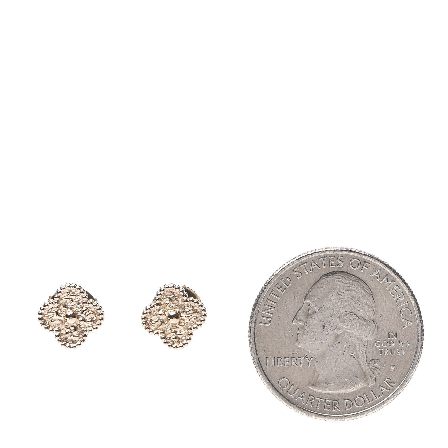 Van Cleef & Arpels 18K Rose Gold Sweet Alhambra Earrings 2 of 6