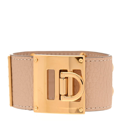 Louis Vuitton Calfskin So LV Cuff Bracelet 17 Beige 3 of 7